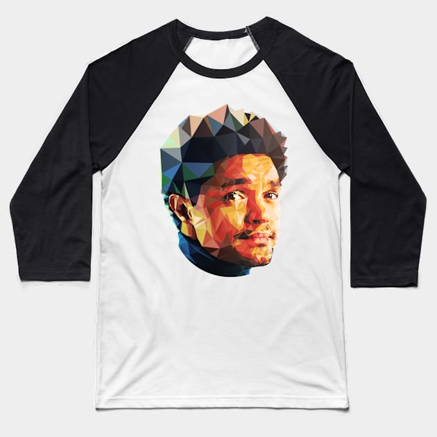 Comedian Trevor Noah Baseball T-Shirt by Worldengine